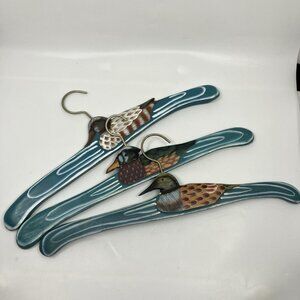 Vintage Wooden Duck Clothes Hanger Carved Display